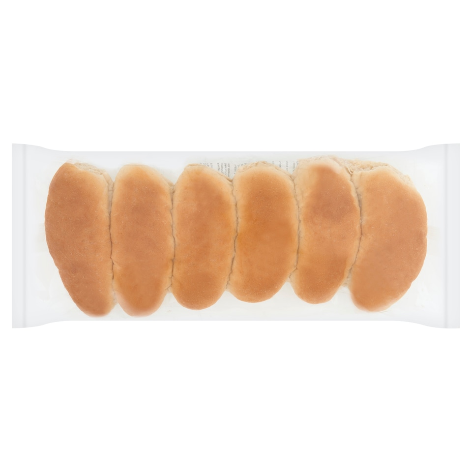 image 1 of Tesco White Finger Rolls 6 Pack