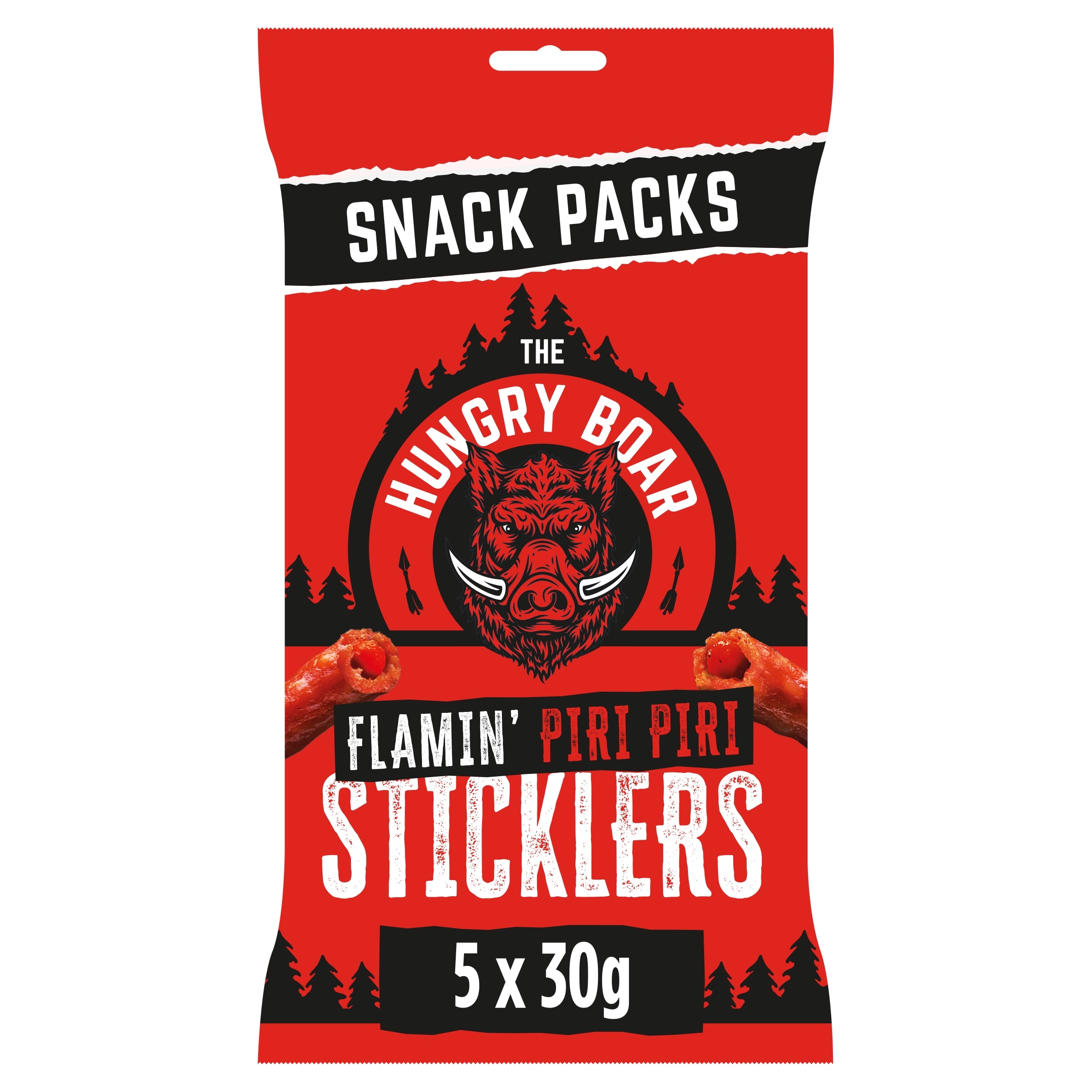 The Hungry Boar Flamin' Piri Piri Sticklers 5x30g