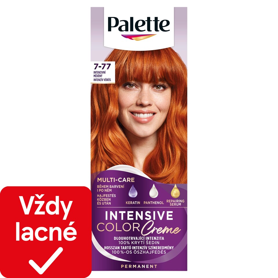 obrázok 1 z Palette Intensive Color Creme farba na vlasy Intenzívny medený 7-77