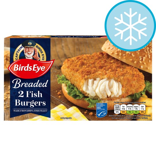 Birds Eye 2 Omega 3 Fish Fillet Burgers Tesco Groceries