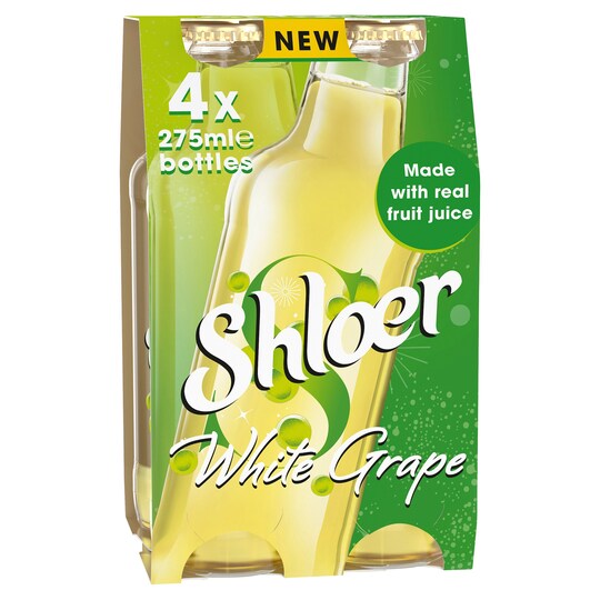 Shloer Sparkling White Grape Juice 275Ml X 4 Tesco Groceries