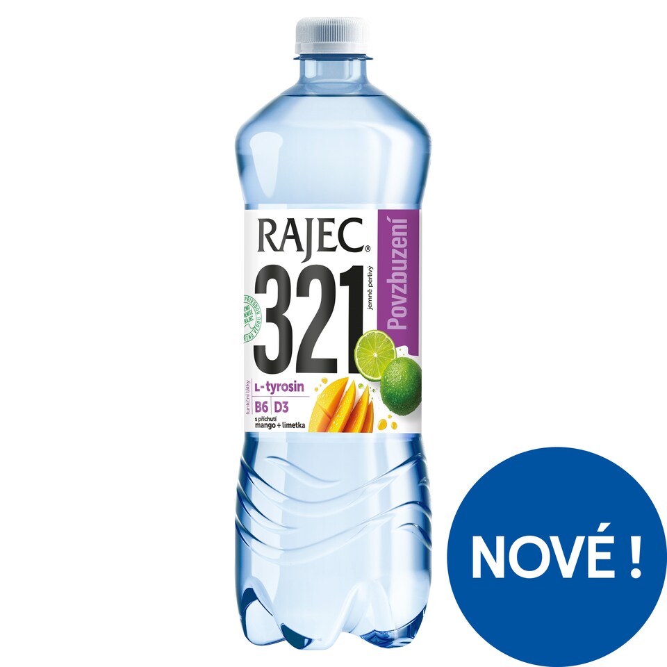 Rajec 321 jemně perlivý s příchutí mango + limetka 0,75l