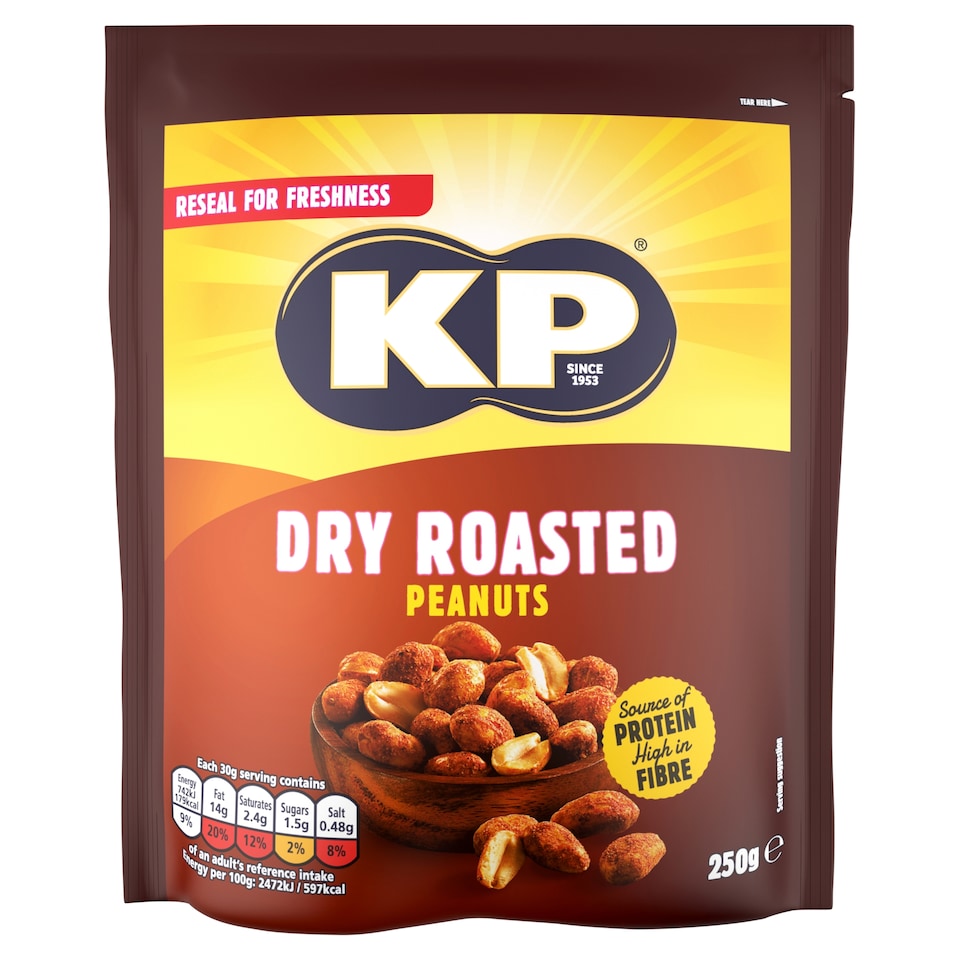 image 1 of Kp Dry Roasted Peanuts 250G