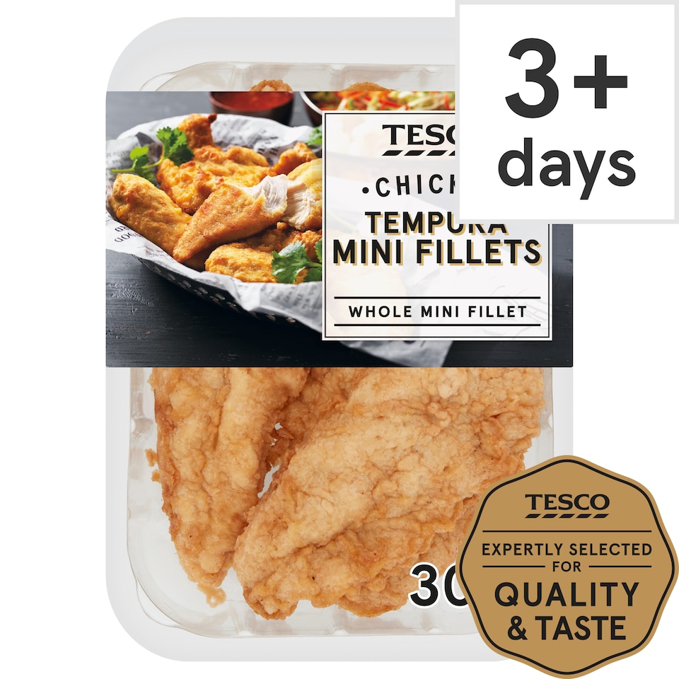 Tesco Chicken Tempura Mini Fillets 305G