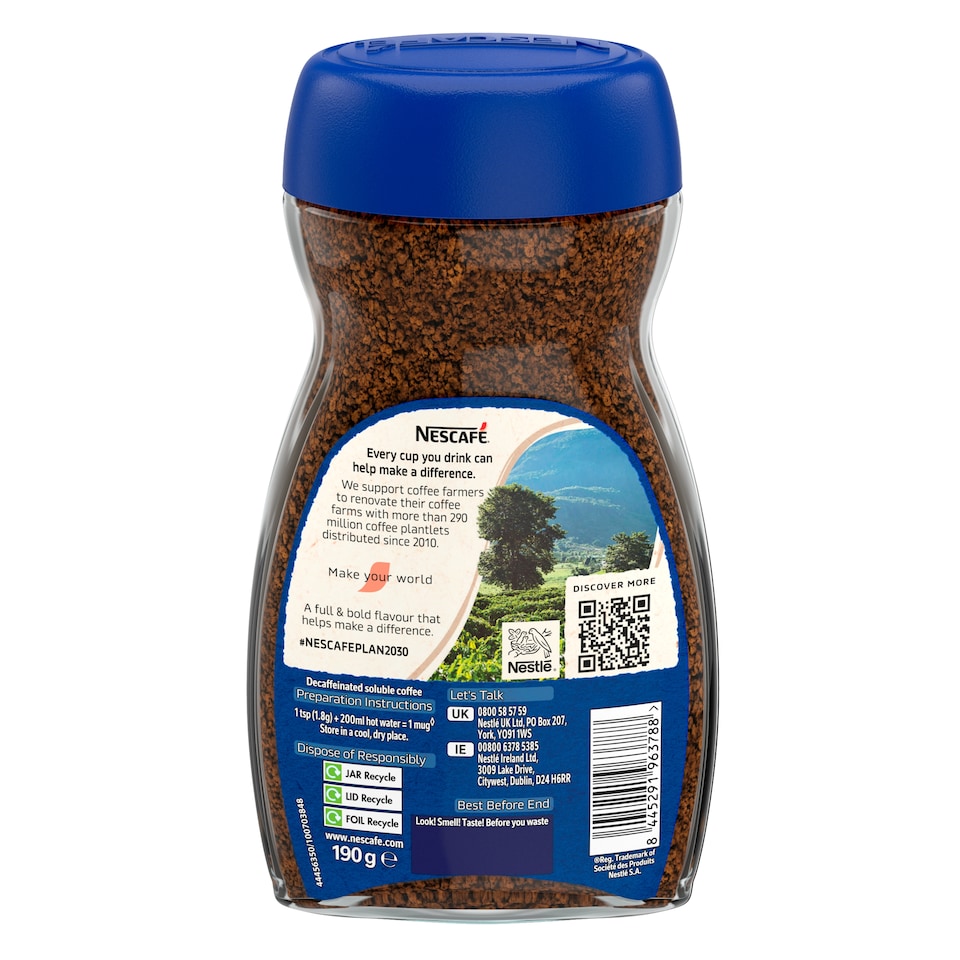 image 1 of Nescafe Original Decaf Instant Coffee 100g