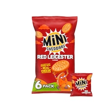 Jacob's Mini Cheddars Multipack Snacks - Red Leicester 6x23g