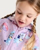 image 1 of Bluey Rainy Day Print Hooded Puddlesuit in Purple
