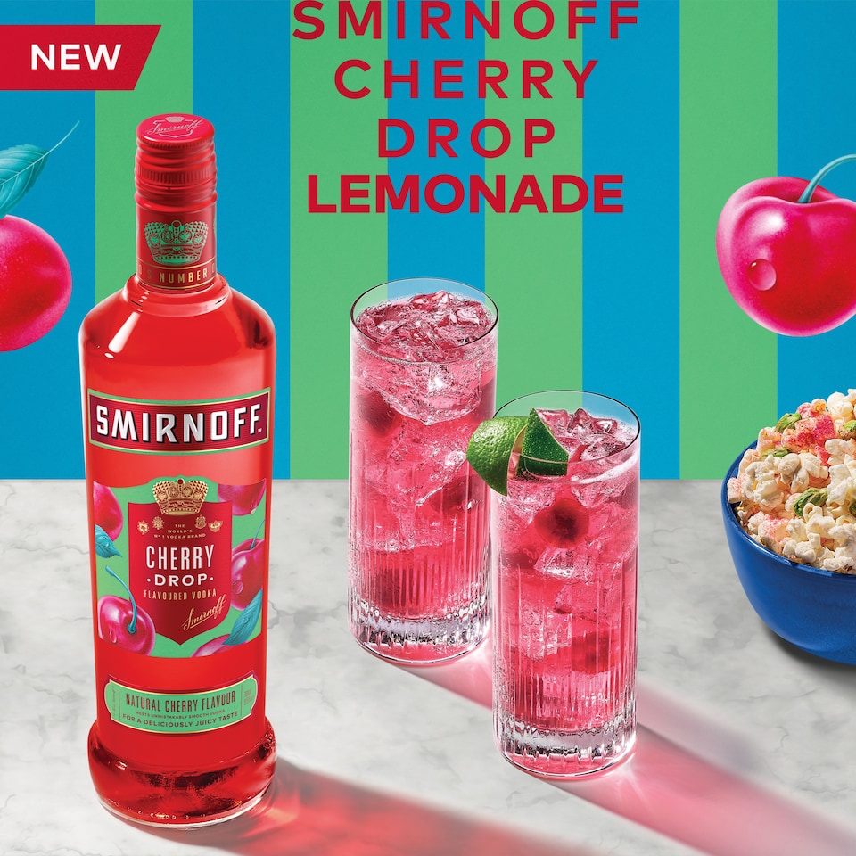 image 1 of Smirnoff Cherry Drop Flavoured Vodka 700ml