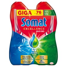 Somat Excellence Duo Dishwasher Gel 2 x 684 ml