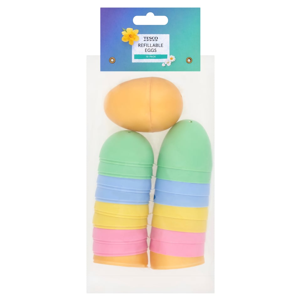 Tesco Refillable Easter Eggs 10 pack