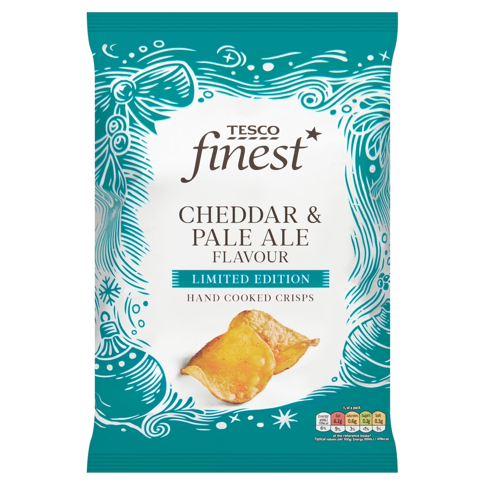 Tesco Finest Cheese & Pale Ale Flavoured Crisps 150G