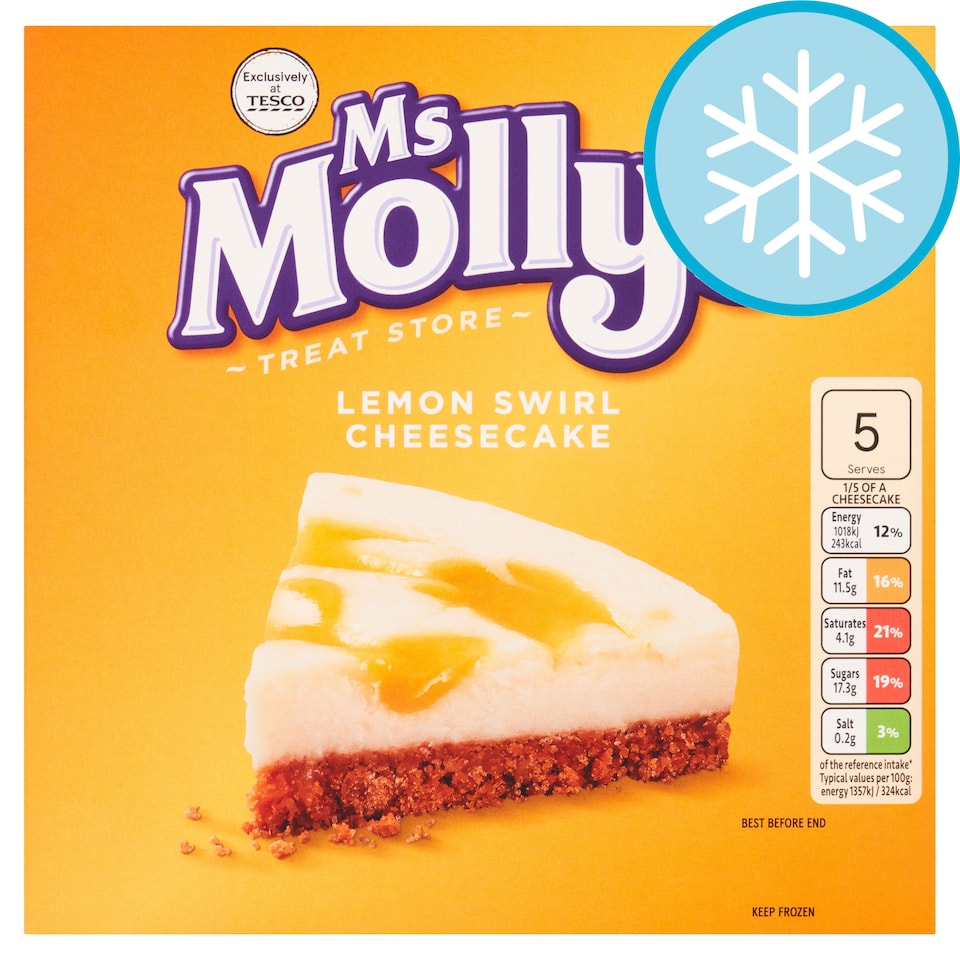 Ms Molly's Lemon Swirl Cheesecake 375G