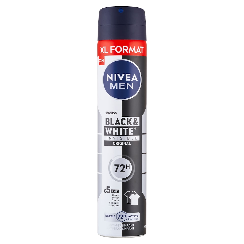 NIVEA MEN Black & White Invisible Original izzadásgátló 200 ml  1. kép
