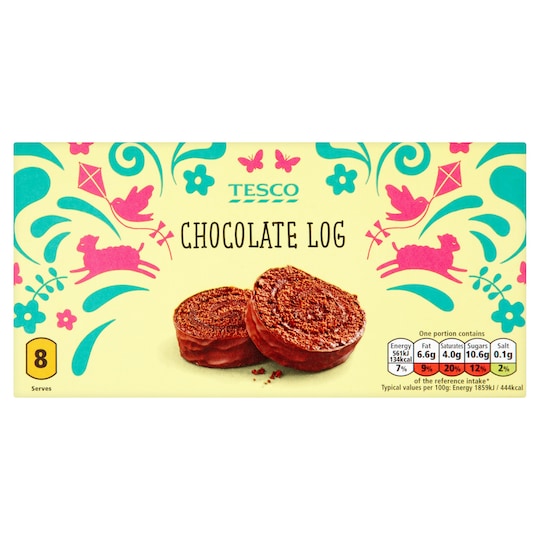 Tesco Easter Chocolate Log 220G Tesco Groceries