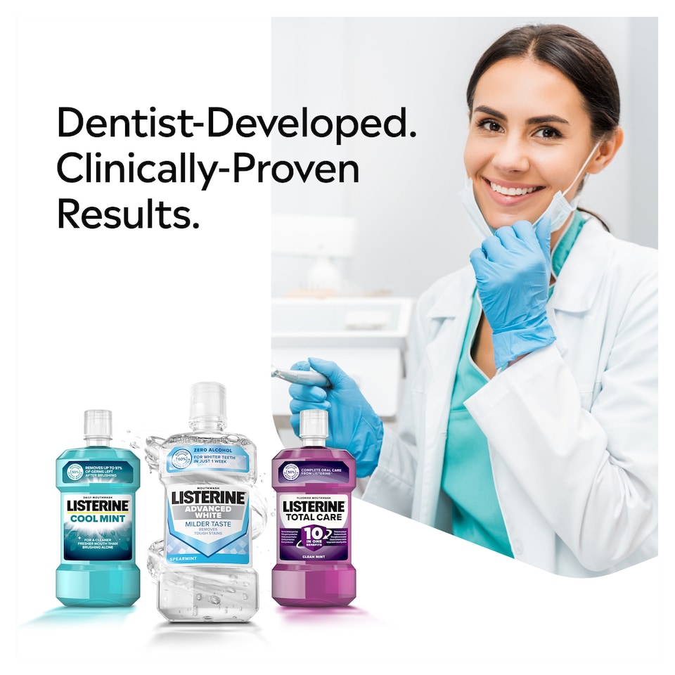 image 1 of Listerine Advanced White Milder Taste Mouthwash 500ml