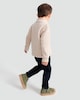 image 3 of F&F Boys Cotton Rich Half Zip Sweatshirt in Stone