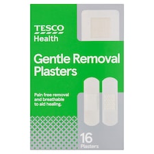 Tesco Health Gentle Removal Plasters Assorted 16 Pack
