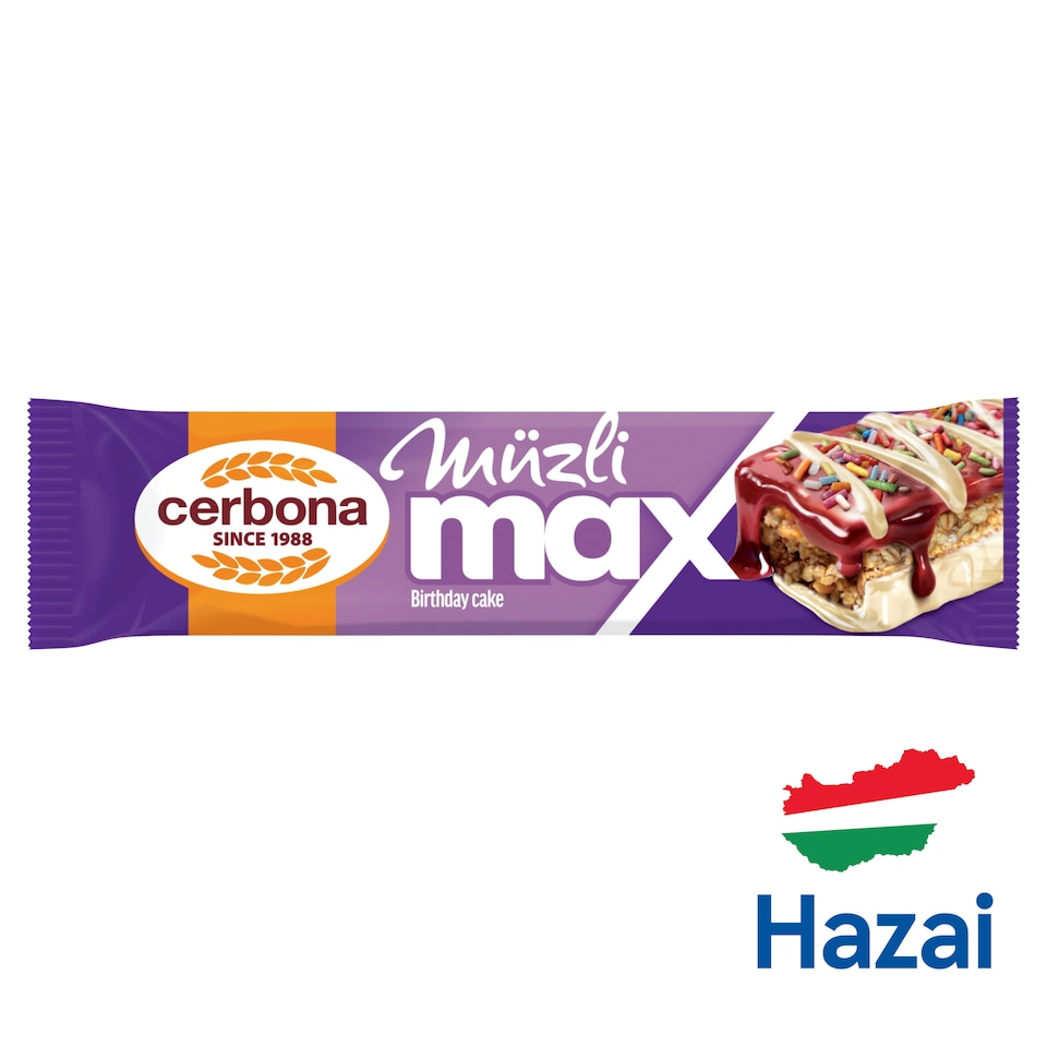Cerbona Müzli Max Birthday Cake Birthday Cake Flavored Granola Bar 30 g