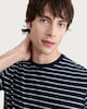 image 1 of F&F Pure Cotton Striped Pyjama Set in Navy