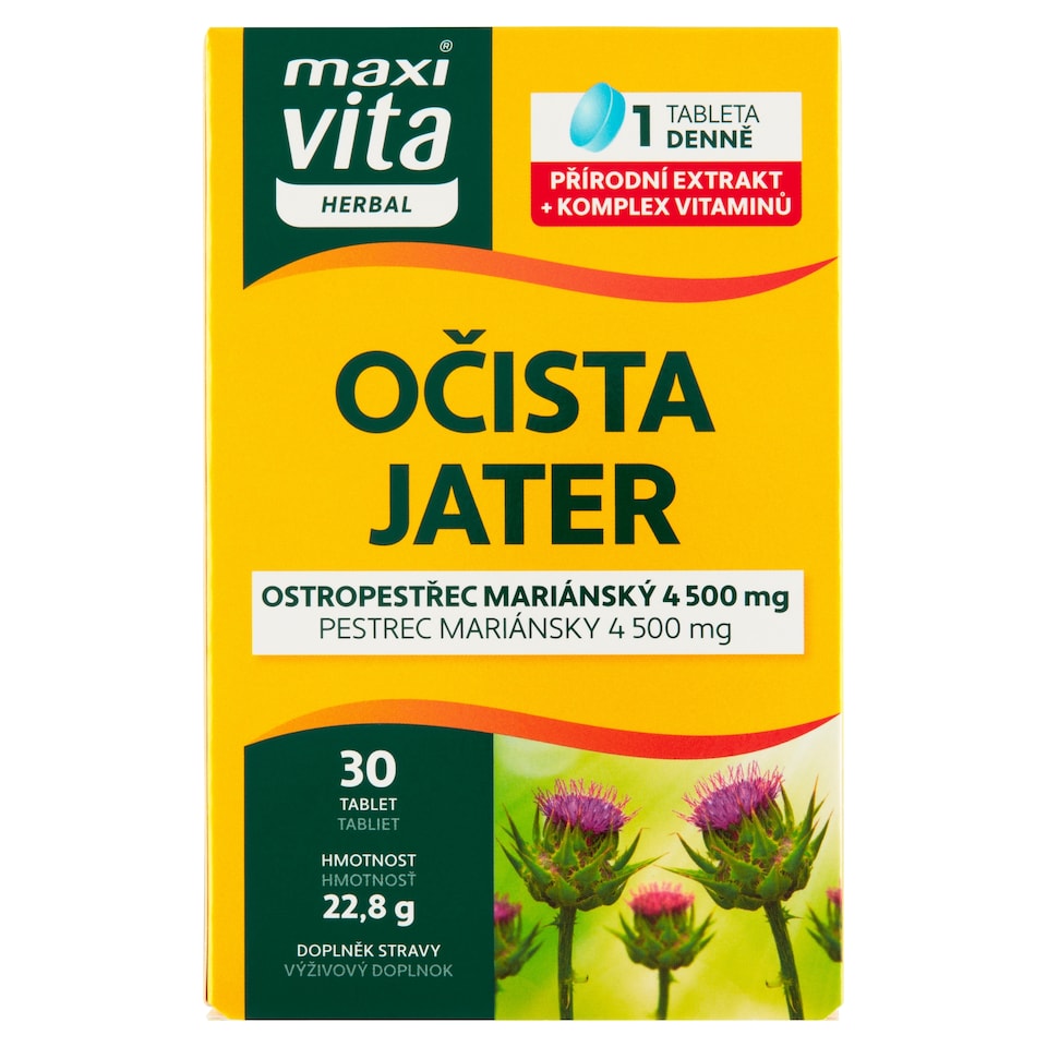 Obrázek 1 pro produkt Maxi Vita Herbal Očista jater 30 tablet 22,8g