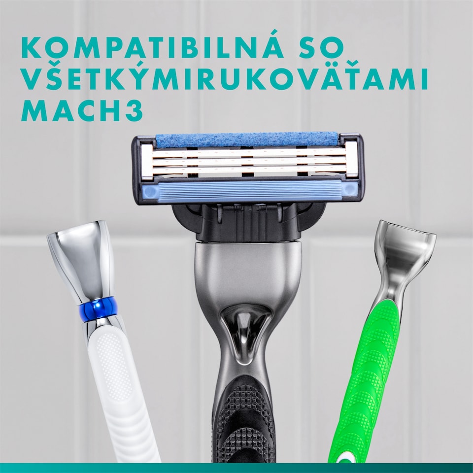 image 1 of Gillette Mach3 Razor Cart Refills for Men, 5 Gillette 3-Blade Refills