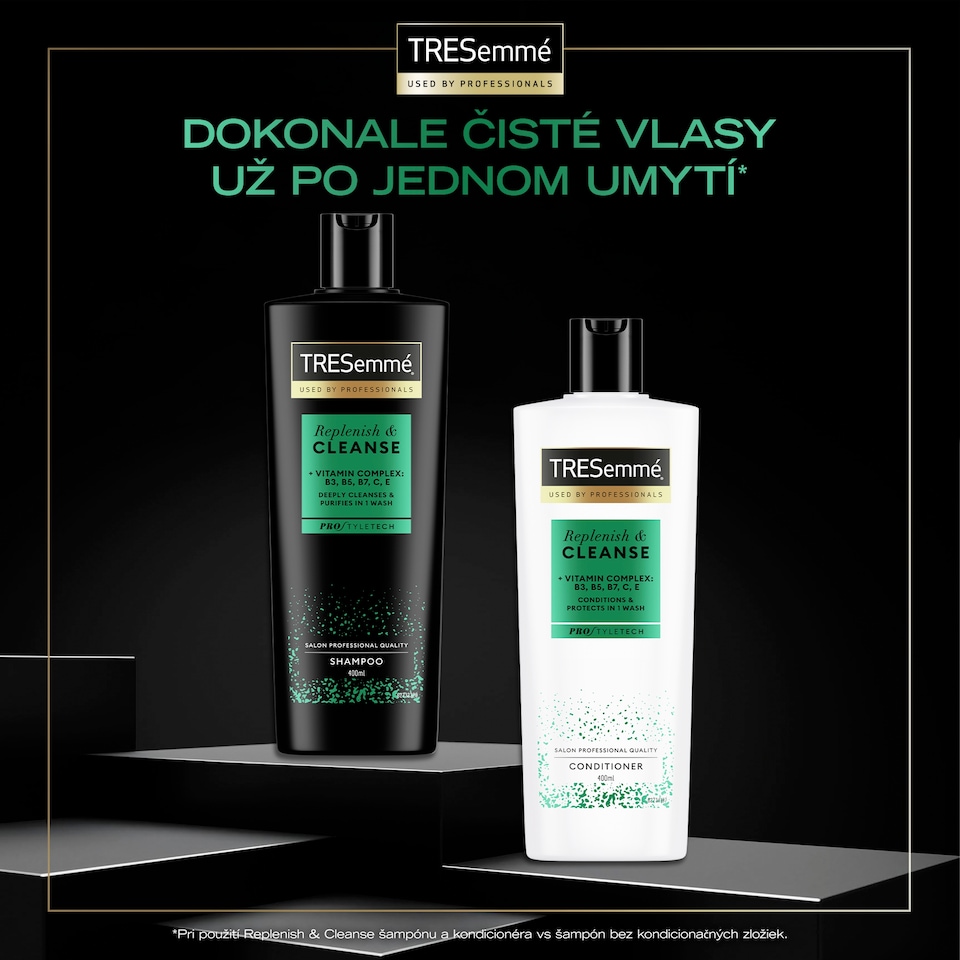 image 1 of TRESemmé Replenish & Cleanse Shampoo 400 ml