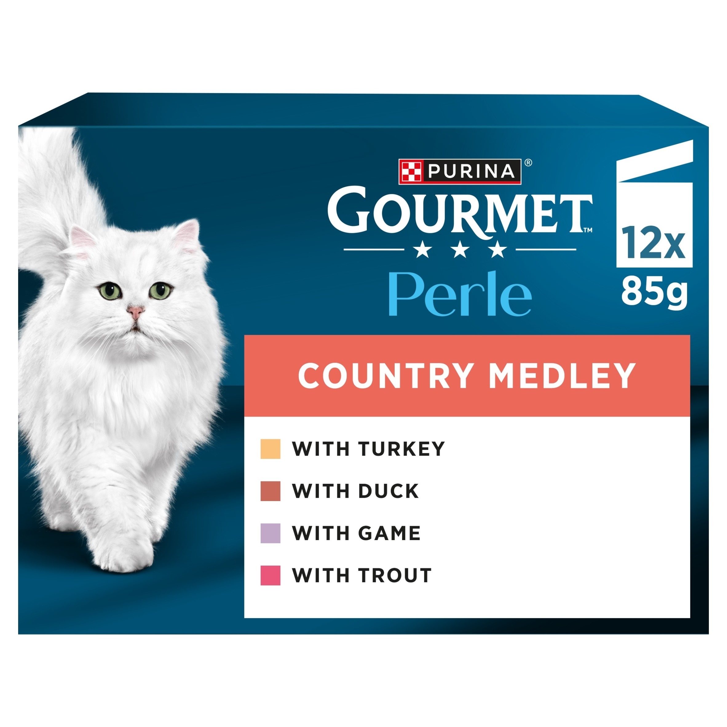 GOURMET Perle Country Medley in Jelly Wet Cat Food 12x85g