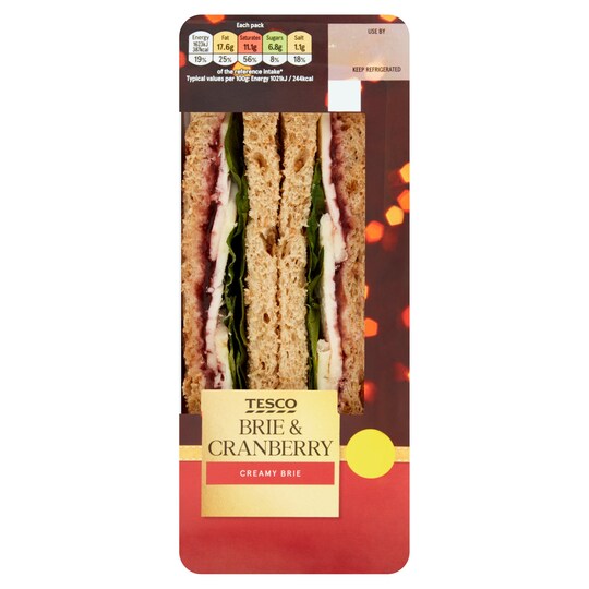 Tesco Brie & Cranberry Sandwich Tesco Groceries