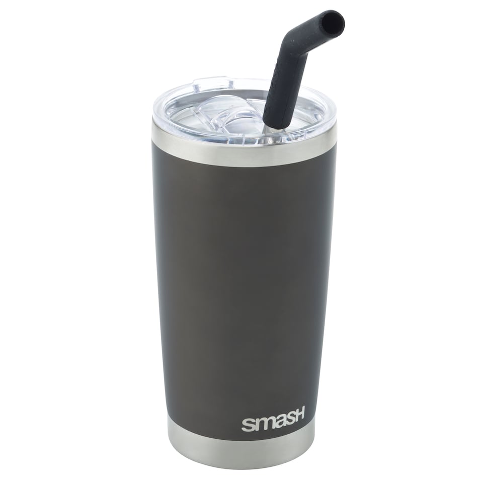 image 1 of  Smash Black Stainless Steel Smoothie & Coffee Tumbler 540ML