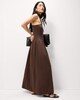 image 4 of The F&F Edit One Shoulder Midi Dress in Chocolate