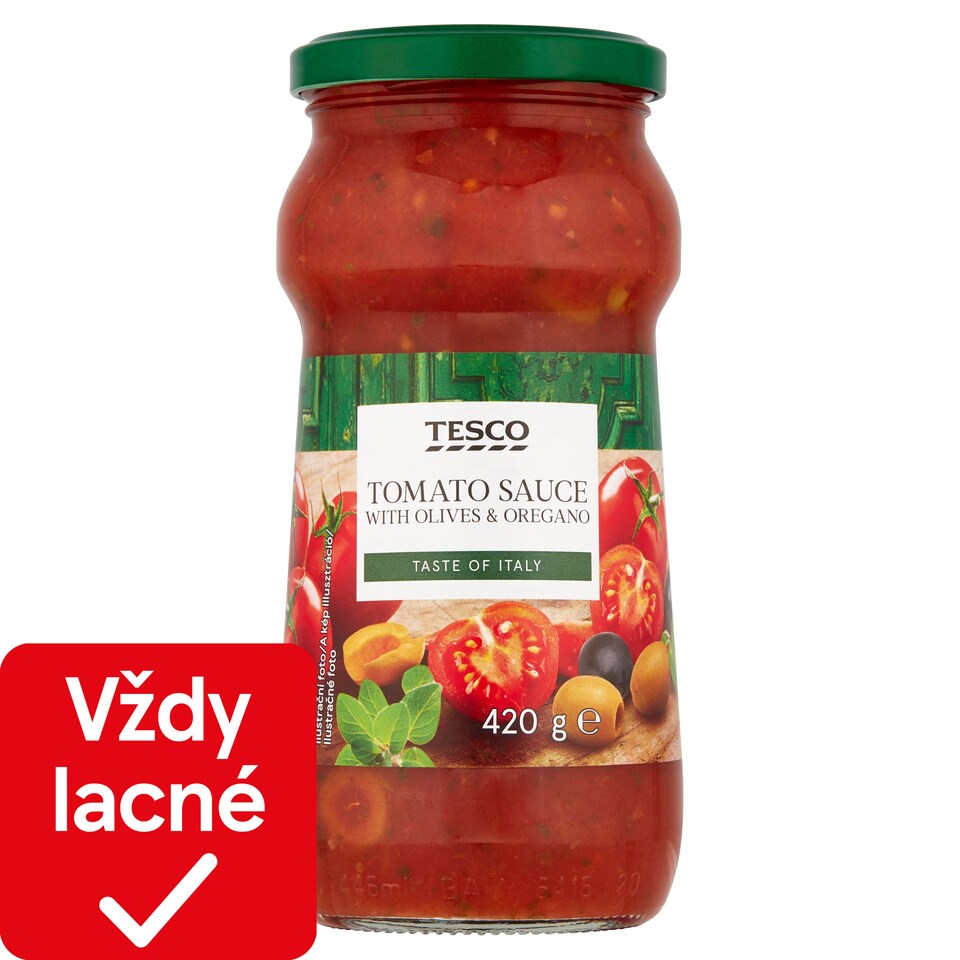 Tesco Tomato Sauce with Olives & Oregano 420 g