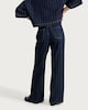 image 3 of F&F Cotton Rich Pinstripe High Rise Wide Leg Co-ord Jeans in Navy