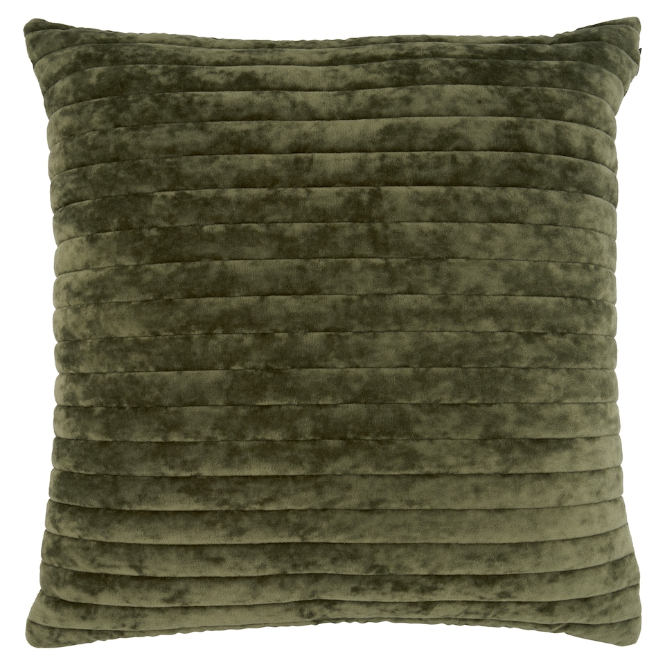 F&F Home Green Matte Velvet Cushion