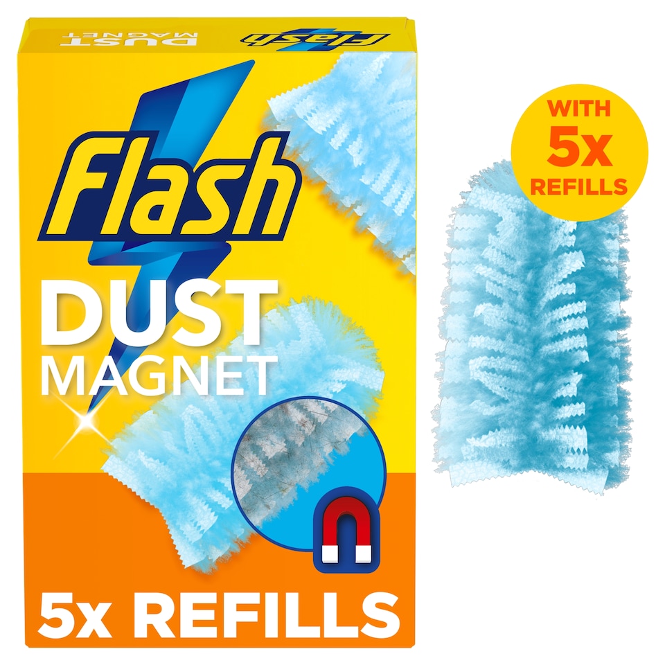 image 1 of Flash Dust Magnet Duster Refill 5 Pack