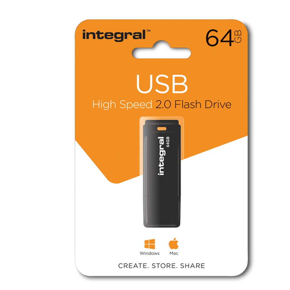 Integral Black Usb 64Gb