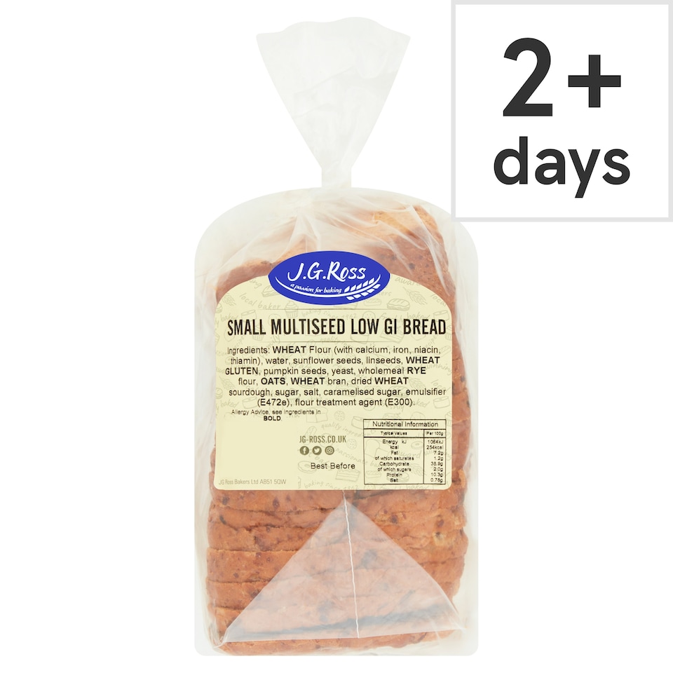 J.G. Ross Small Multiseed Low GI Bread 400g