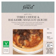 Tesco Finest Three Cheese & Balsamic Shallot Quiche 170g