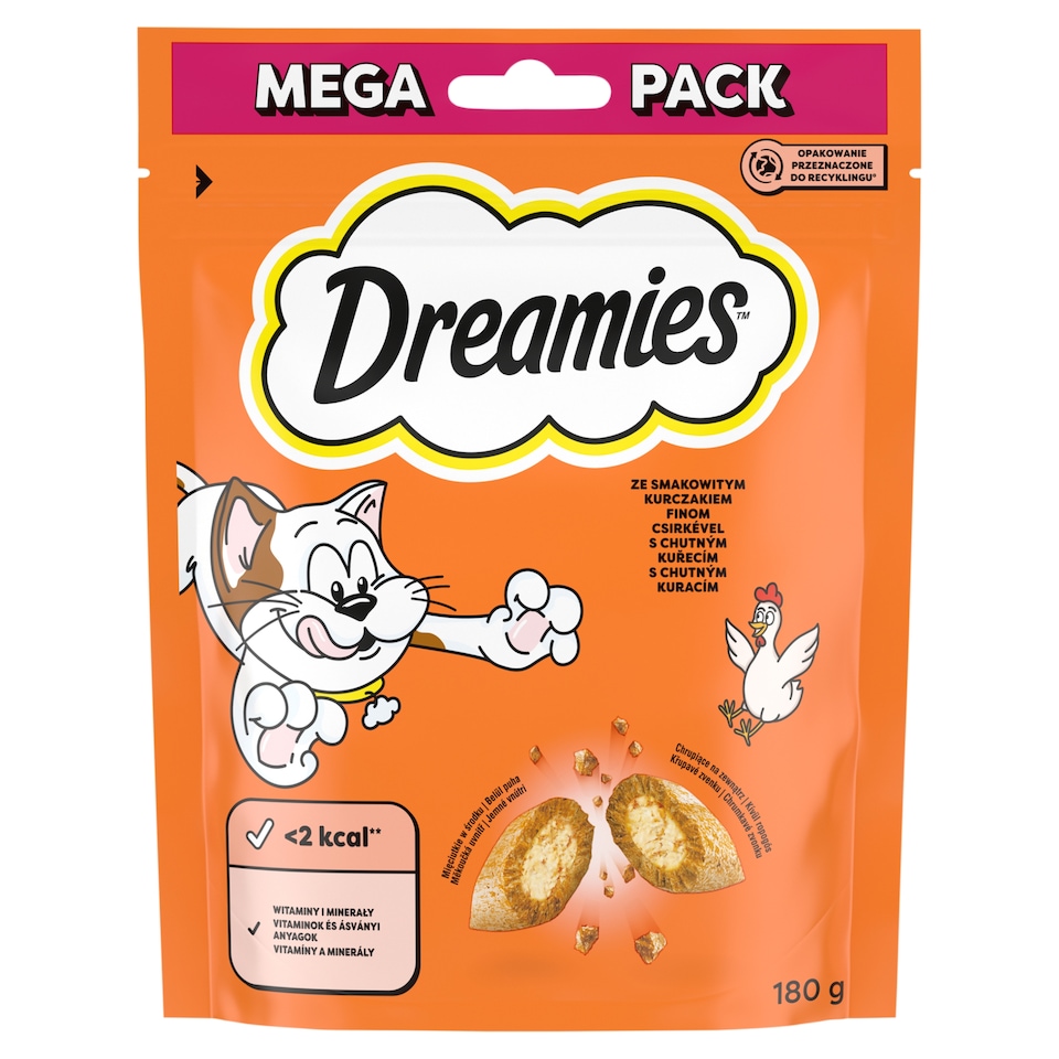 Dreamies S chutným kuracím 180 g
