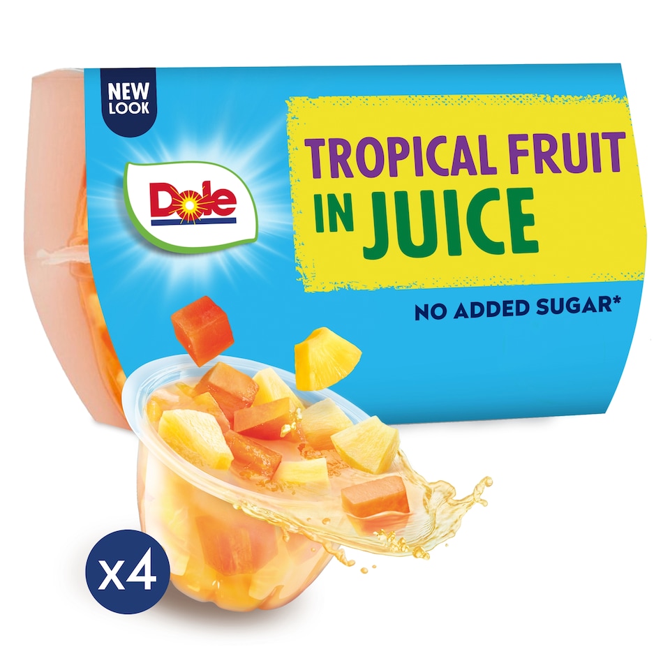 Dole Tropical Fruit in Juice 4 x 113g