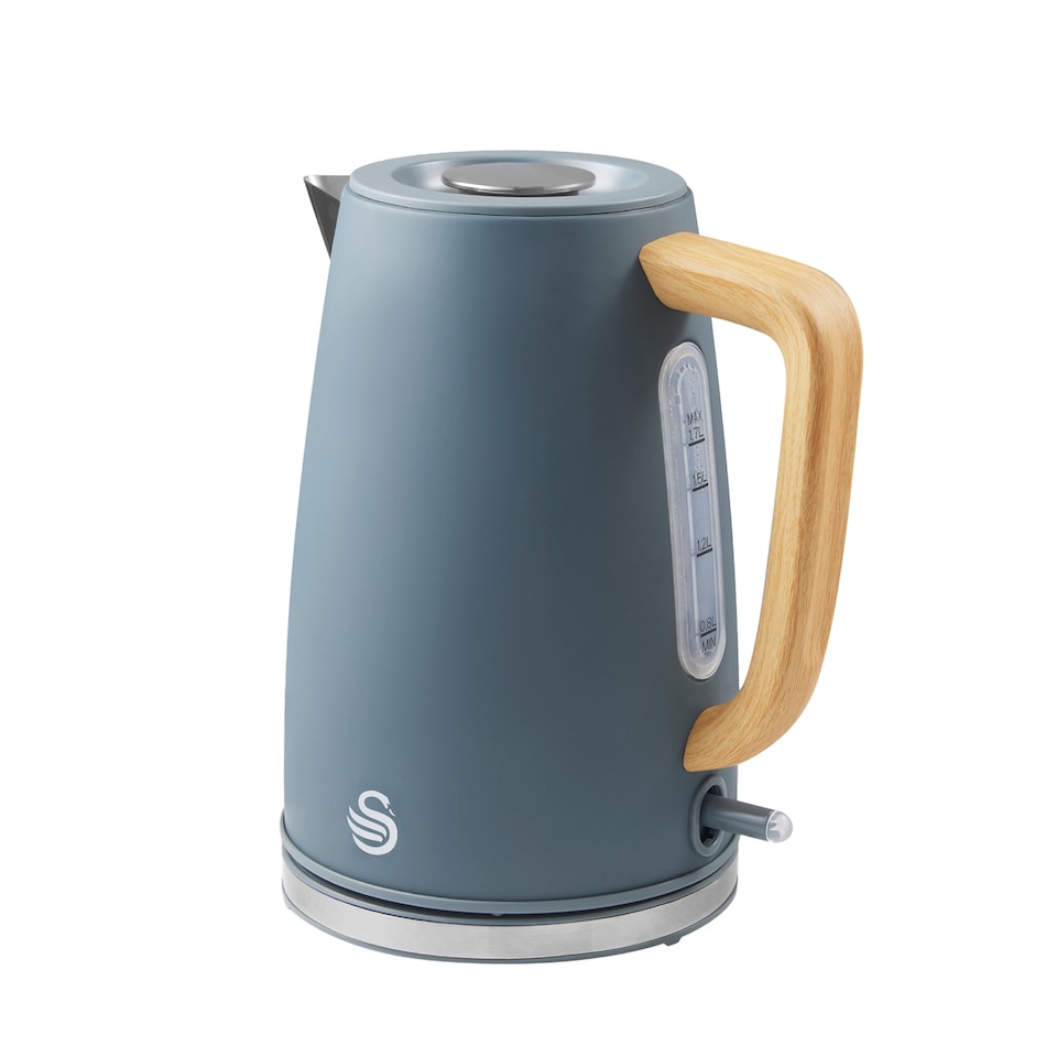 Fjord 1.7L Jug Kettle Grey with Wooden Accents