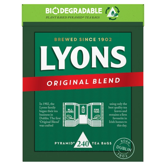 Lyons Original Label Tea Bags 240 Pack 696G