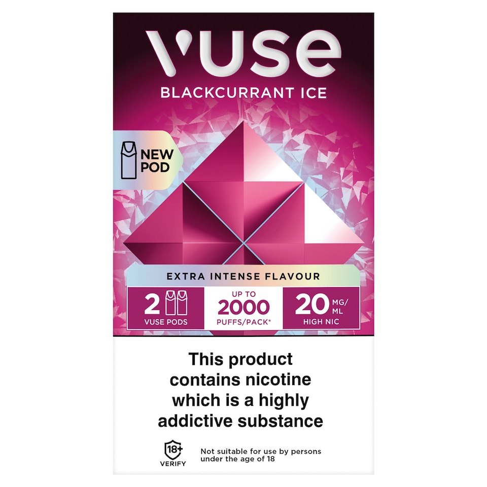 Vuse Blackcurrant Ice Pods 20mg/ml 2 Pack