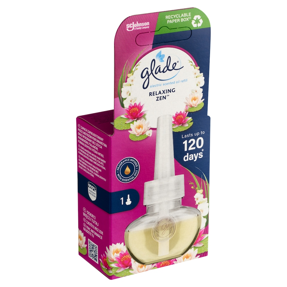 Obrázek 1 pro produkt Glade Relaxing Zen náplň elektrický tekutý osvěžovač vzduchu 20ml