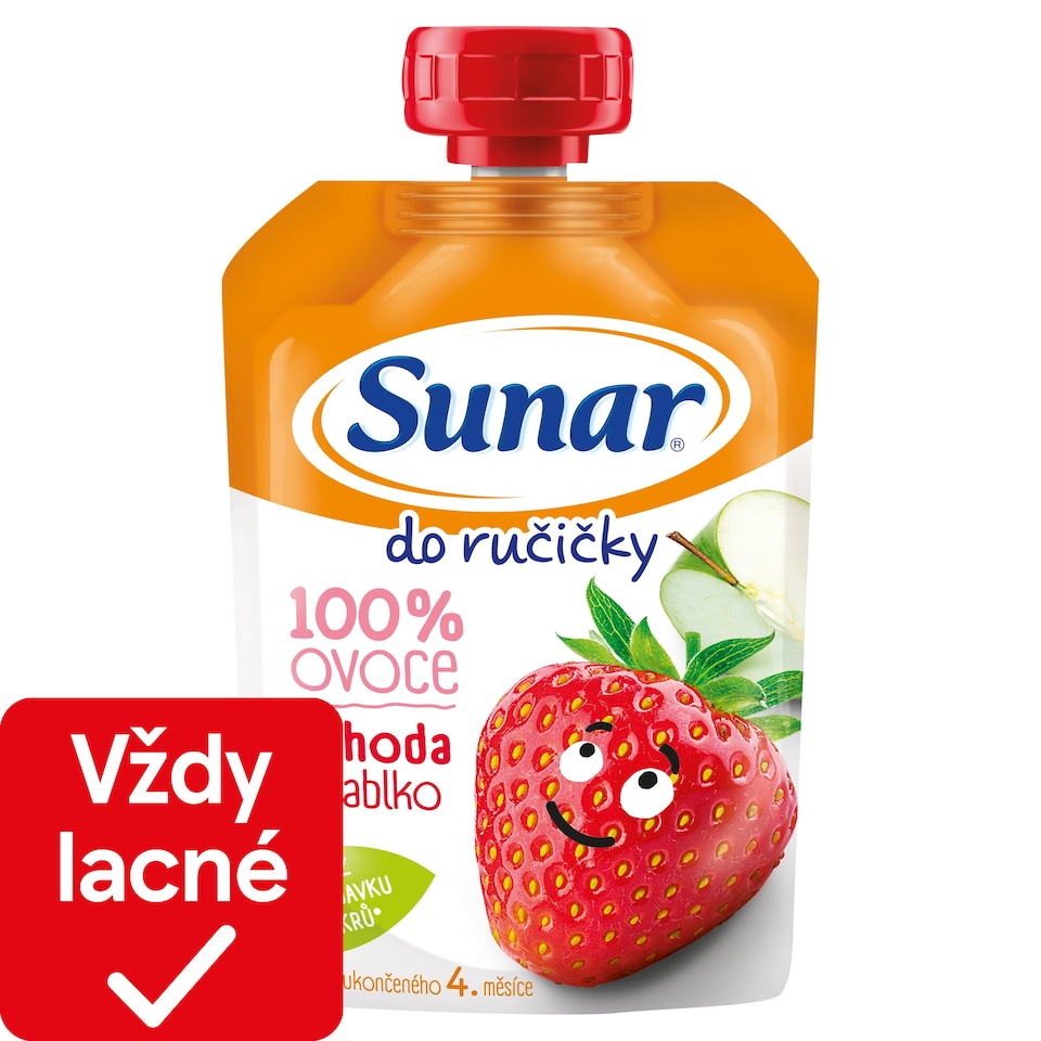 Sunar Do ručičky ovocná kapsička jahoda 4m+, 100 g