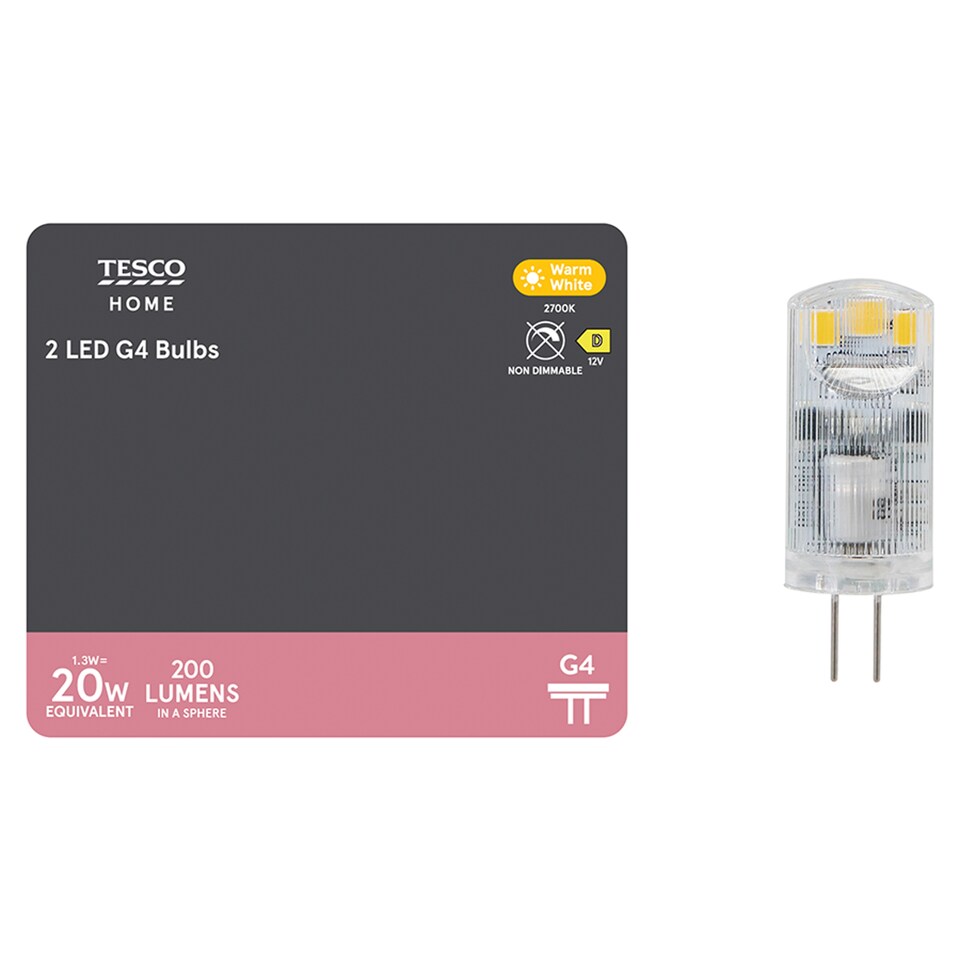 Tesco LED G4 20W Warm White 2 Pack