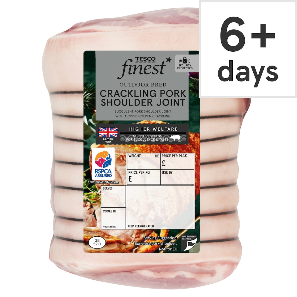 Tesco Finest British Crackling Pork Shoulder Joint