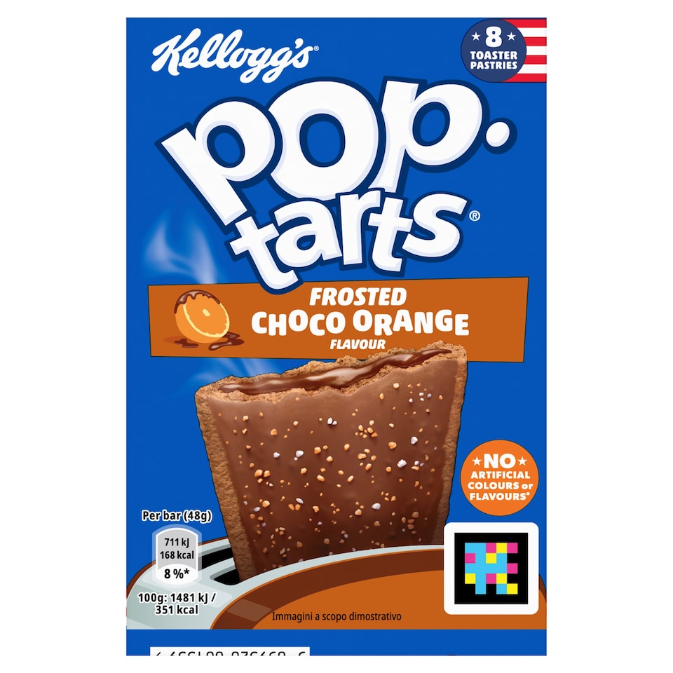 image 1 of Kellogg's Pop Tarts Chocolate Orange 8x48g