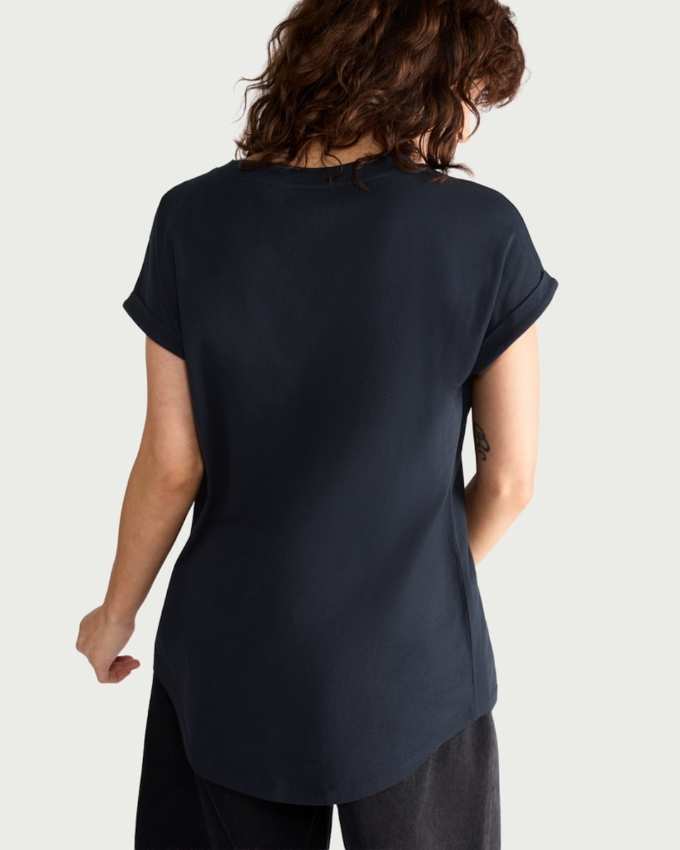 image 1 of F&F Pure Cotton Short Sleeved T-Shirt in Navy