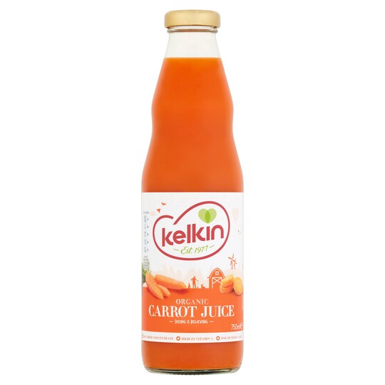 Kelkin Organic Carrot Juice 750Ml Tesco Groceries