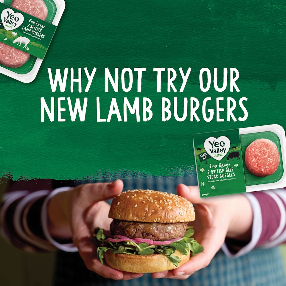 image 1 of Yeo Valley Organic 2 British Beef Steak Burgers 260g